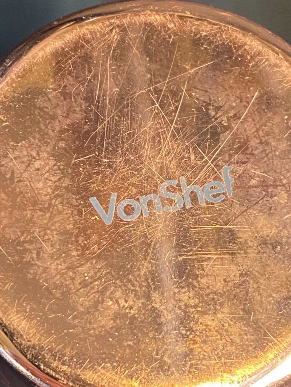 VonShef Rose-Copper Etched Parisian Cocktail Shaker